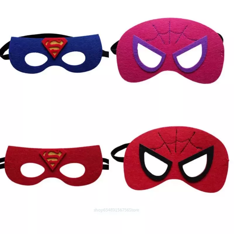 Máscara de superhéroe para niños, Cosplay de Spiderman, Hulk, Capitán América, Iron Man, fiesta de disfraces, Halloween, regalo de Navidad, máscara de fieltro