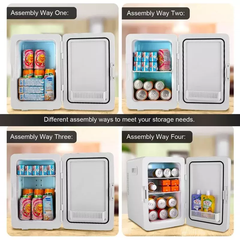 Homdox Mini kühlschrank, 20l kompakter Hautpflege kühlschrank, 60w tragbarer Kühl-und Heiz kühlschrank für Hautpflege, Lebensmittel, Medikamente,