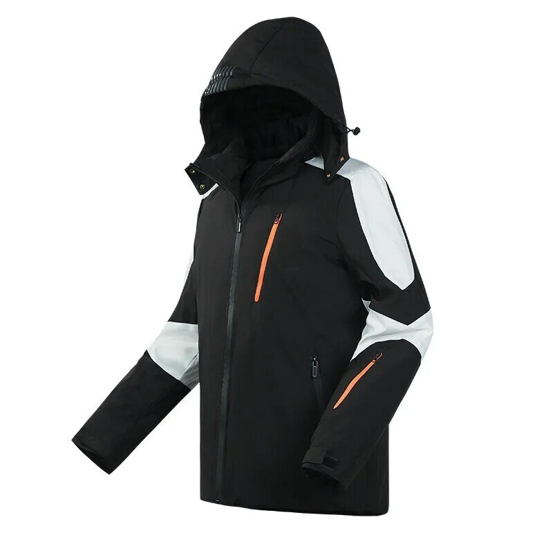厚いメンズパッチワークジャケット,暖かい冬のコート,屋外用,防風,白いダックダウン,パーカーの衣装,2022