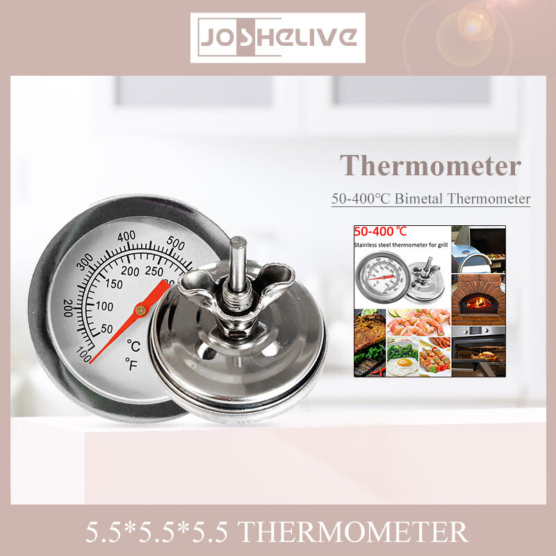 Smoker Grill Thermometer Cooking Food Barbecue Thermometer Bbq Temperature Gauge Gauge For Kitchen Temperature 50℃400℃ Wood