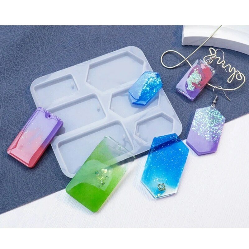 Multiple Styles Keychain Mold Silicone Pendant Mold Earring Ornament Epoxy Resin Casting Jewelry Making Diy Crafts