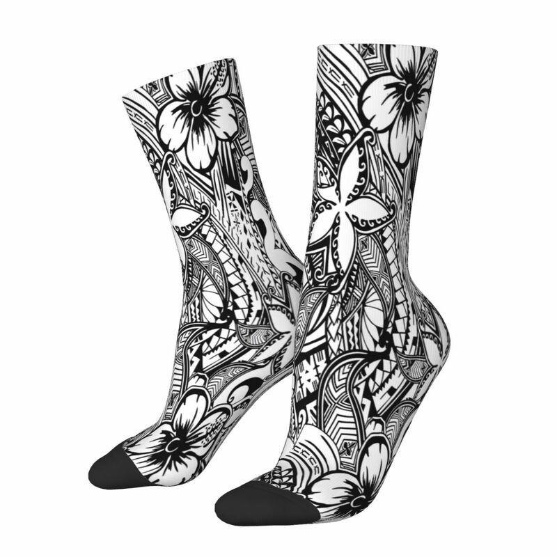 It's Not Always Black Or White Polynesian Tattoos Tattoo Sock Socks Men Women Polyester Stockings Customizable Funny