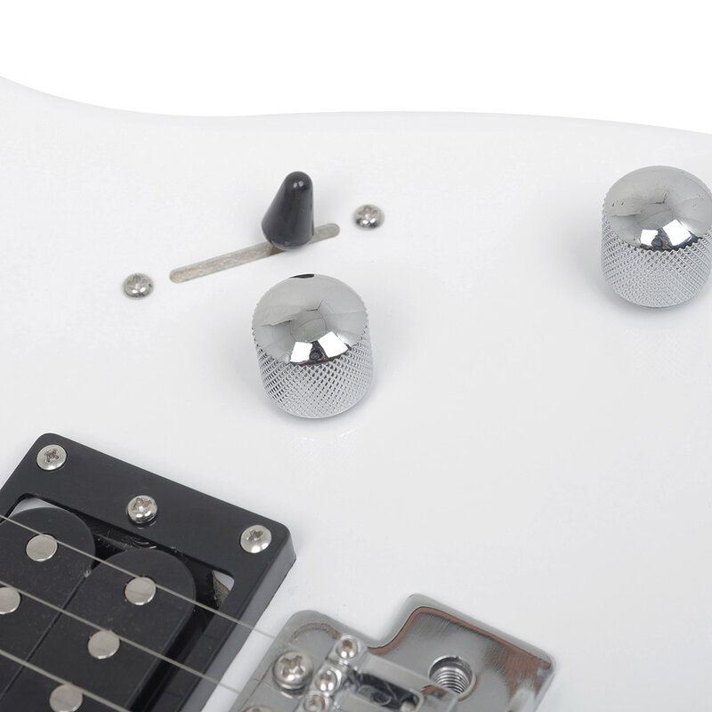 IRIN-Guitarra eléctrica blanca de 24 trastes, 6 cuerdas, cuerpo de Arce, cuello, afinador amplificador, Capo, recoger piezas de tela de limpieza