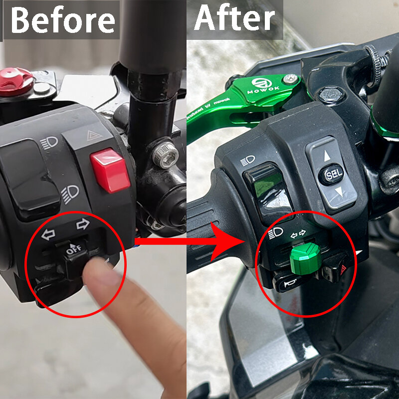 Motorradsc halter Knopf Blinker Fernlicht Start knopf entfernt Schlüssel kappe für Benelli Honda Suzuki Yamaha Kawasaki BMW