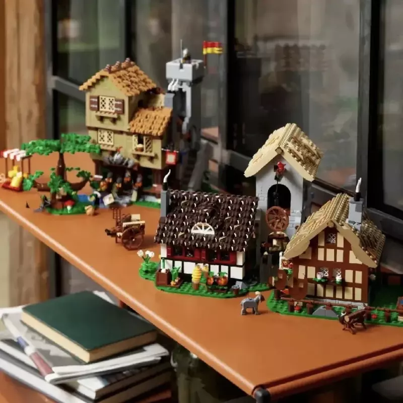 Serie di idee blocchi di costruzione quadrati della città medievale compatibili 10332 mattoni architettura creativa bambini adulti giocattoli regali