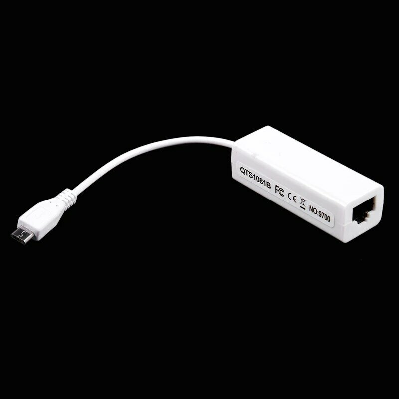 Adaptador Ethernet LAN RJ45 para tableta y PC, Mini USB, 5 pines, 10/100 Mbps, 3 unidades