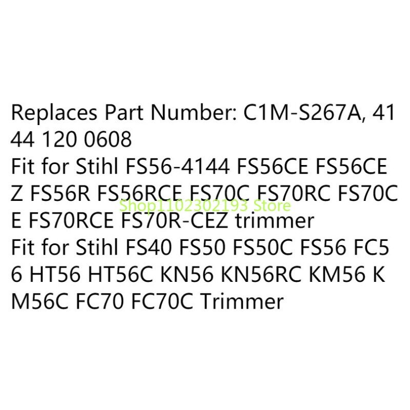 41441200608 Carburetor Carb for Zama C1M-S267A Stih FS40 FS50 FS50C FS56 FC56 HT56 HT56C KN56 KN56RC KM56 KM56C FC70 FC70C
