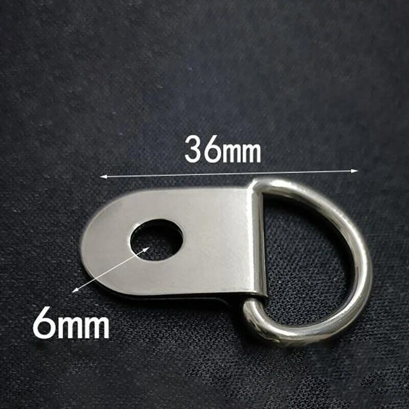 10pcs Stainless Steel D Shape Pull Hook Tie Down Anchors Ring Iron Cargo Tie Down Ring For Trailers RV Boats Accessories
