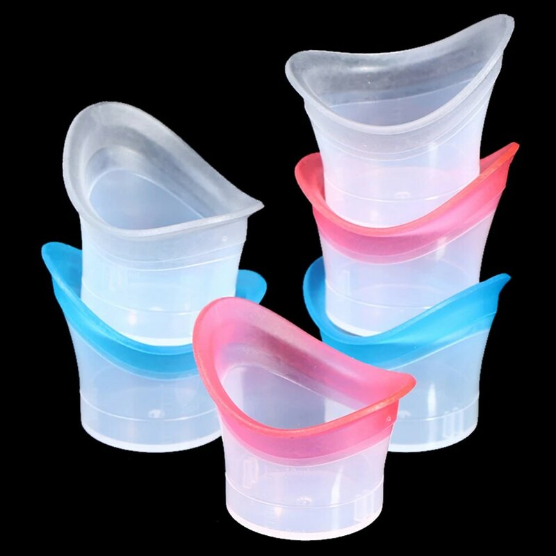 年配の女性男性と子供のための再利用可能なシリコンアイウォッシュカップ、ソフトバスカップ、2個