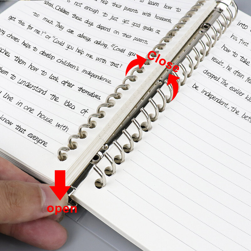A4/B5/A5 daun longgar Binder isi ulang Notebook kosong/Line/Grid/Cornell diganti cincin logam perlengkapan alat tulis kantor & Sekolah