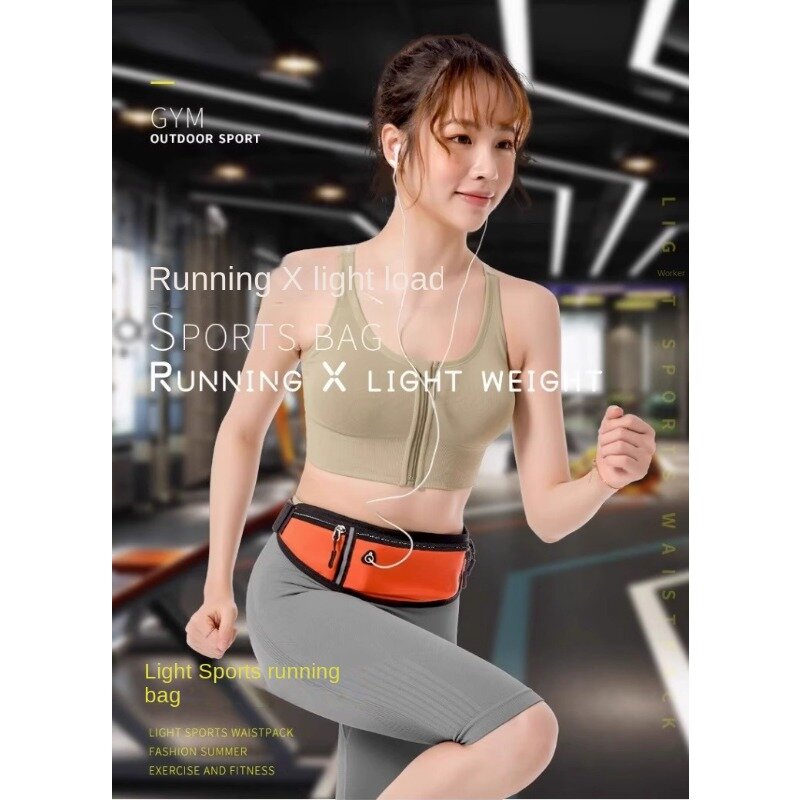 Riñonera deportiva ajustable para gimnasio, bolsa de cintura para correr, correas elásticas, impermeable, ligera y reflectante, Unisex
