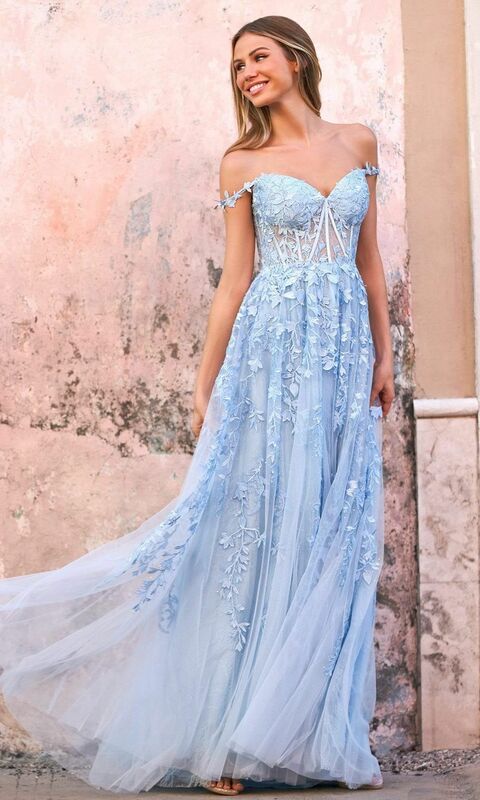 Women Sweetheart A-Line Prom Dress Elegant Appliques Tulle Long Party Gowns Lace Backless Sleeveless Princess Homecoming Dress