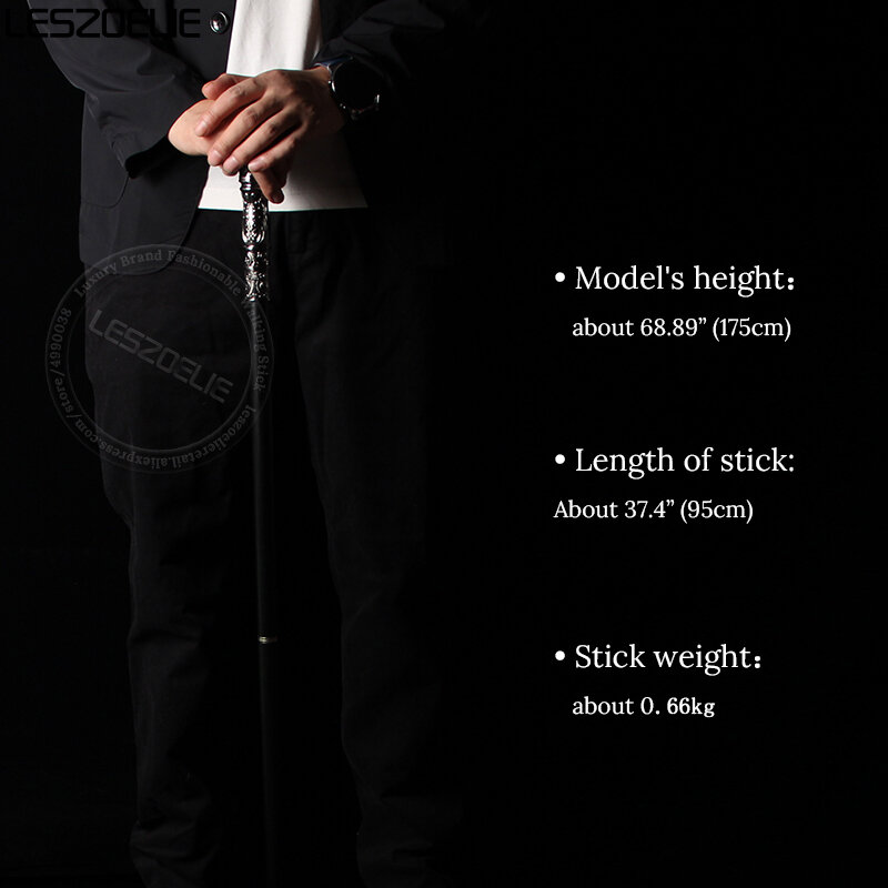 93Cm Luxe Goud Met Zwarte Afneembare Wandelstok Man Mode Wandelstok Lady Party Sticks Elegante Vintage Wandelstok