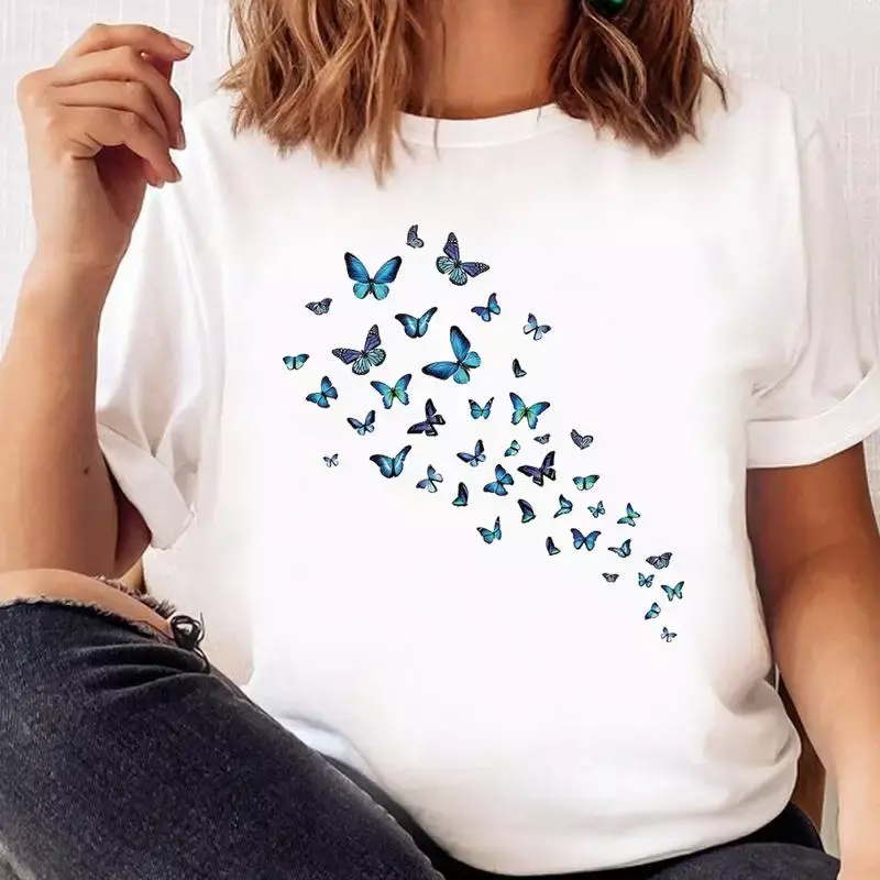 T-shirt imprimé café des années 90 pour femme, joli style tendance, graphique, dessin animé, mode féminine, t-shirt, haut, interconnexion