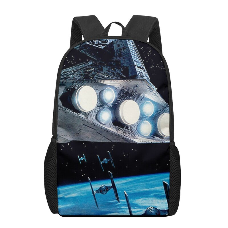 Kosmiczny statek kosmiczny UFO z nadrukiem dzieci torba na książki chłopców dziewczęce torby szkolne nastolatki plecak na co dzień Laptop torby do przechowywania plecaki