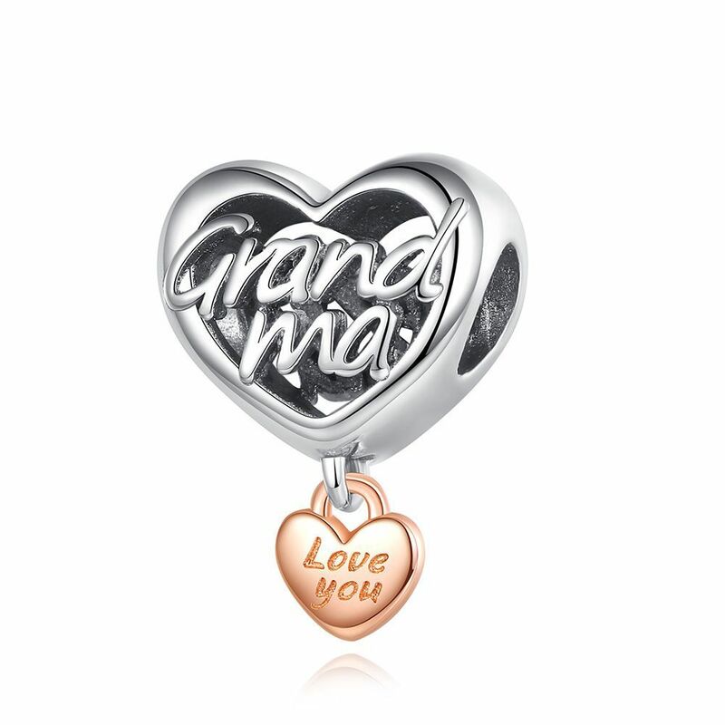 New 925 Sterling Silver Love you Mum Dad Auntie Wife Family Dangle Charms fit Pandora Charm Bracelet Family Love Jewelry Gift