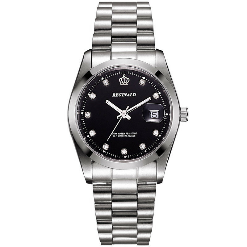 2023 Fashion Reginald Top Brand Luxury Men's Quartz Watches Full Gold Full Stainless Steel Waterproof Business Reloj De Hombre