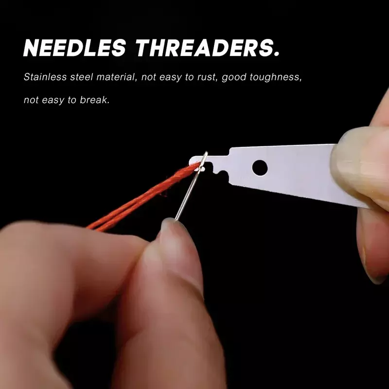 Grande olho agulha Threaders, Metal Bordado, Ponto Cruz, Threading Ferramentas, DIY Needlework Acessórios, 10 Pcs, 50Pcs