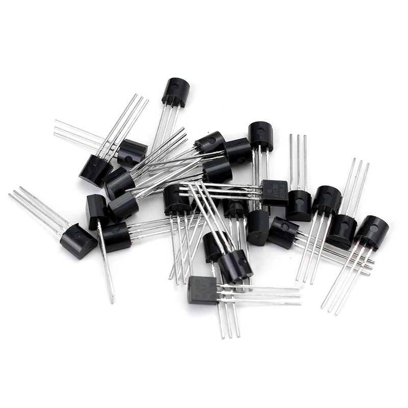 Kits eletrônicos do transistor do Triode, BC547, BC557, NPN, PNP, TO-92, PCes do total 50