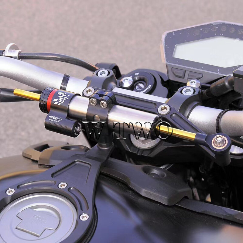 Z900 Universal Motorcycle Damper Steering Stabilize Safety Control For Kawasaki Z750 Z800 Z900 Z1000 ER6N ZX-6R Carbon fiber