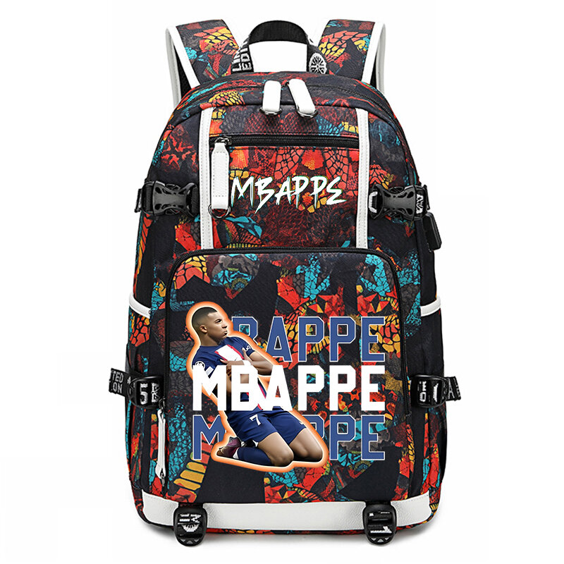 Mbappe avatar schüler rucksack kinder schult asche jugend outdoor reisetasche