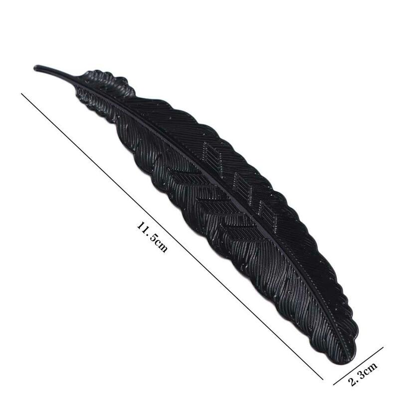 Retro Metal Feather Bookmark Ins DIY Handmade Feather Pendants Bookmark Ethnic Style Beautiful Bookmark Student Gifts