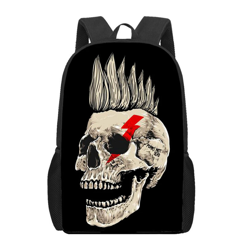 Tas ransel anak laki-laki dan perempuan, tas punggung anak motif 3D gaya Punk Rock, tas sekolah pelajar, tas ransel Laptop, hadiah