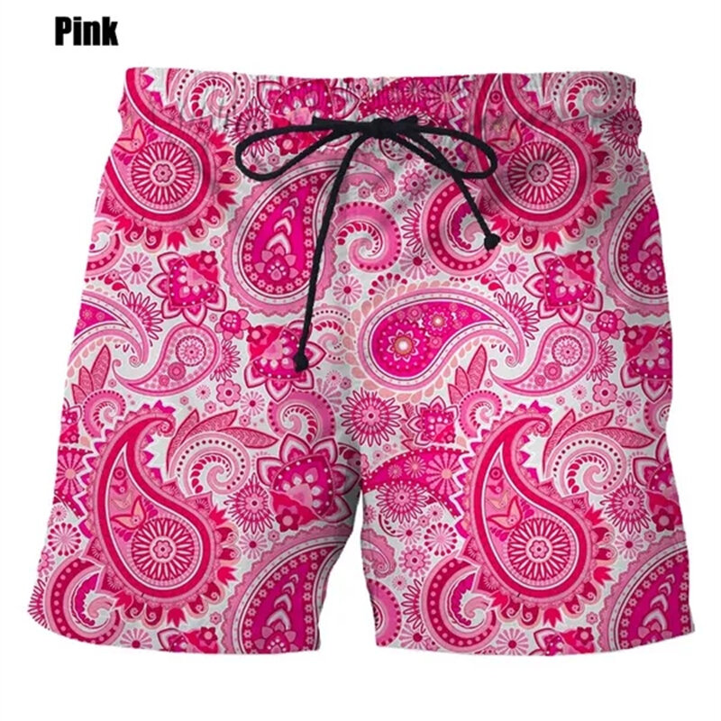 Pantalones cortos de natación con pintura de tinta 3D para hombre, bañador informal cómodo para la playa, novedad de verano