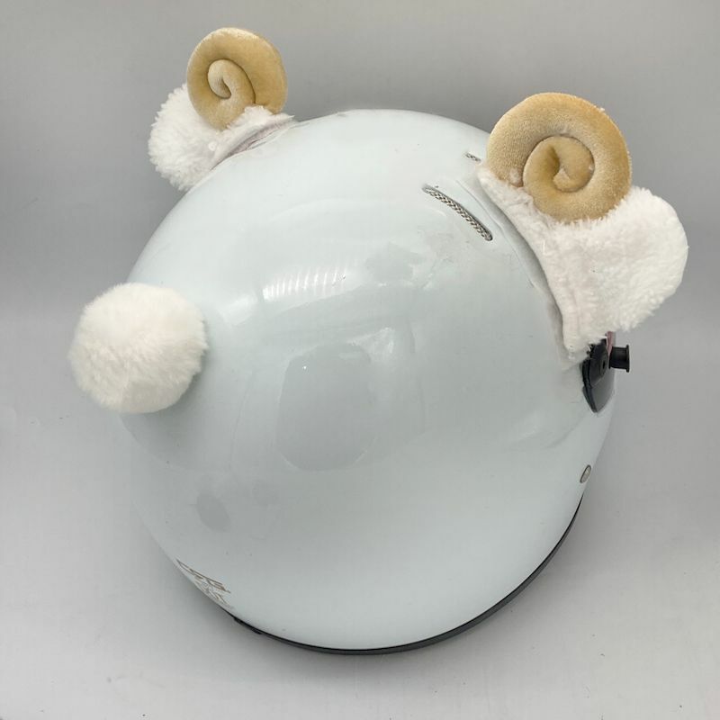 Décoration d'oreilles de mouton mignonne pour casque de ski, accessoires de voiture électrique, bricolage