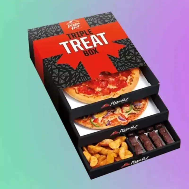 Customized productWholesale 12 14 15 18 inch 33x33cm corrugated pizza carton packaging custom food grade slide drawer pizza box