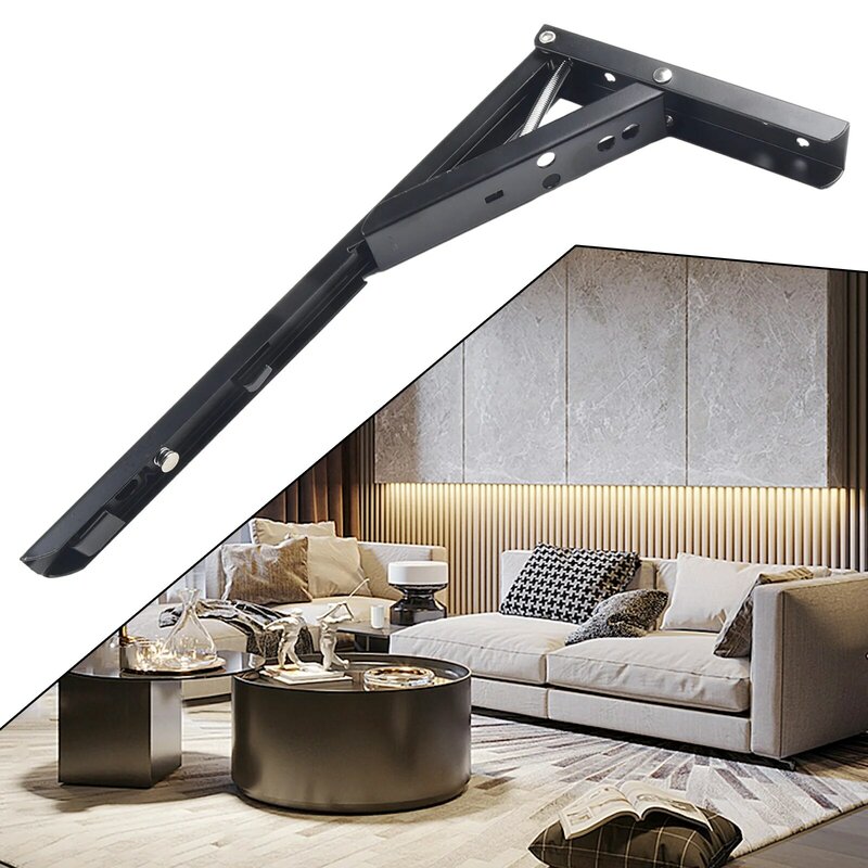Space Saving Folding Track Fixed Shelf Brackets and Fold Away Durable High Strength Steel Material Holds up to 110 lbs