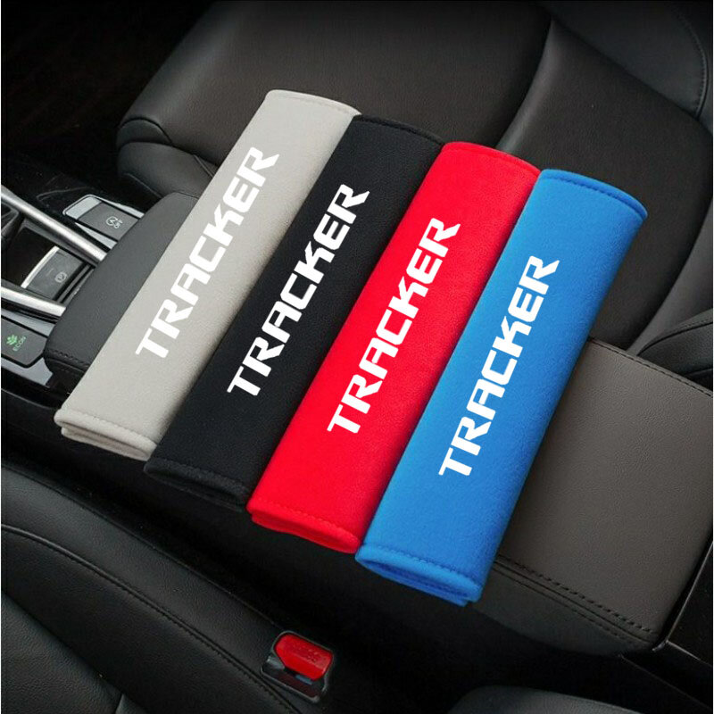 2pcs Flannel fabric Car Seatbelt Shoulder Protector Cover Car Seat Belt Covers For Chevrolet TRACKER Car Accessories