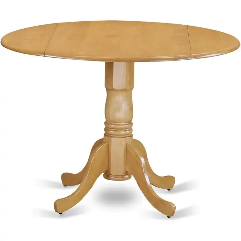 Дублиновый обеденный стол-круглый кухонный стол с подставкой, 42x42 дюйма, дуб