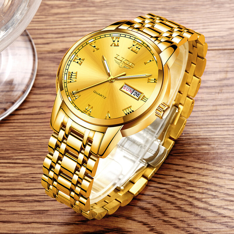 2023 LIGE moda damska zegarek marki panie kreatywny stal kobiety bransoletki z zegarkiem kobiet wodoodporne zegary Relogio Feminino + BOX