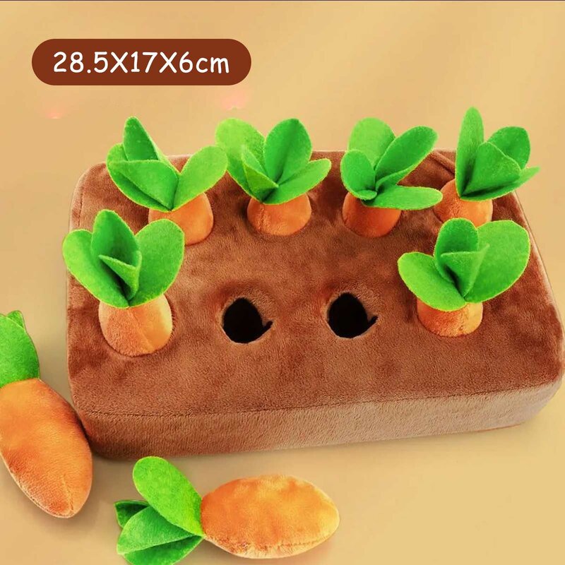 Montessori Pulling Carrot Plush Toys Practical Early Learning Pull Out Radish Toy for Visual Cognitive Training