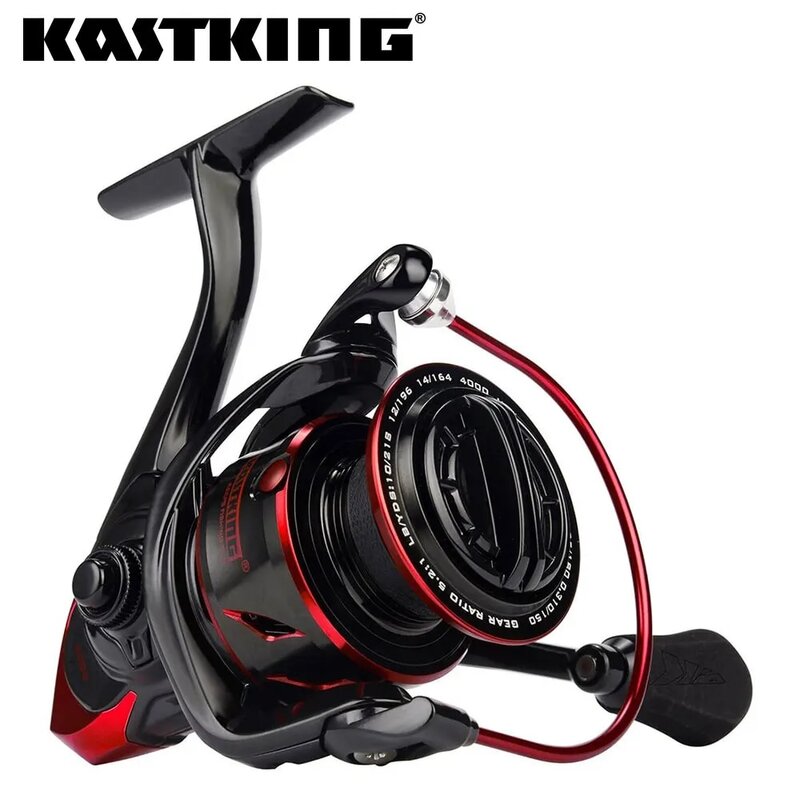 KastKing-carrete giratorio Sharky III para pesca en agua dulce y salada, accesorio con cuerpo de Metal duradero, arrastre máximo de 18KG, 10 + 1