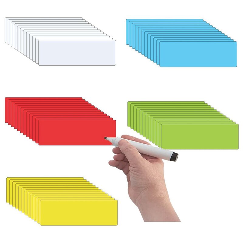 120 Magnetic Dry Erase Labels Reusable Name Tag Labels For Home Office Whiteboard Refrigerators