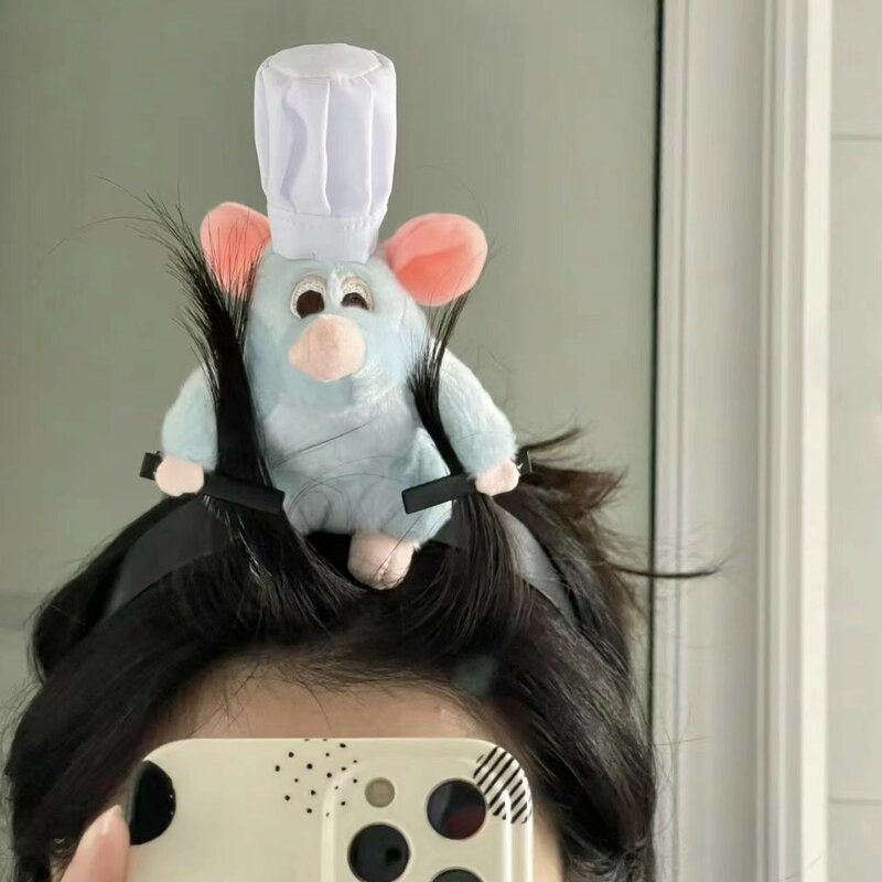 Kawaii Ratatouille Haarband Hairclip Set Ratatouille Pluche Haarspeld Periferie Accessoires Meisjes Haarband Grappige Cartoon Sieraden
