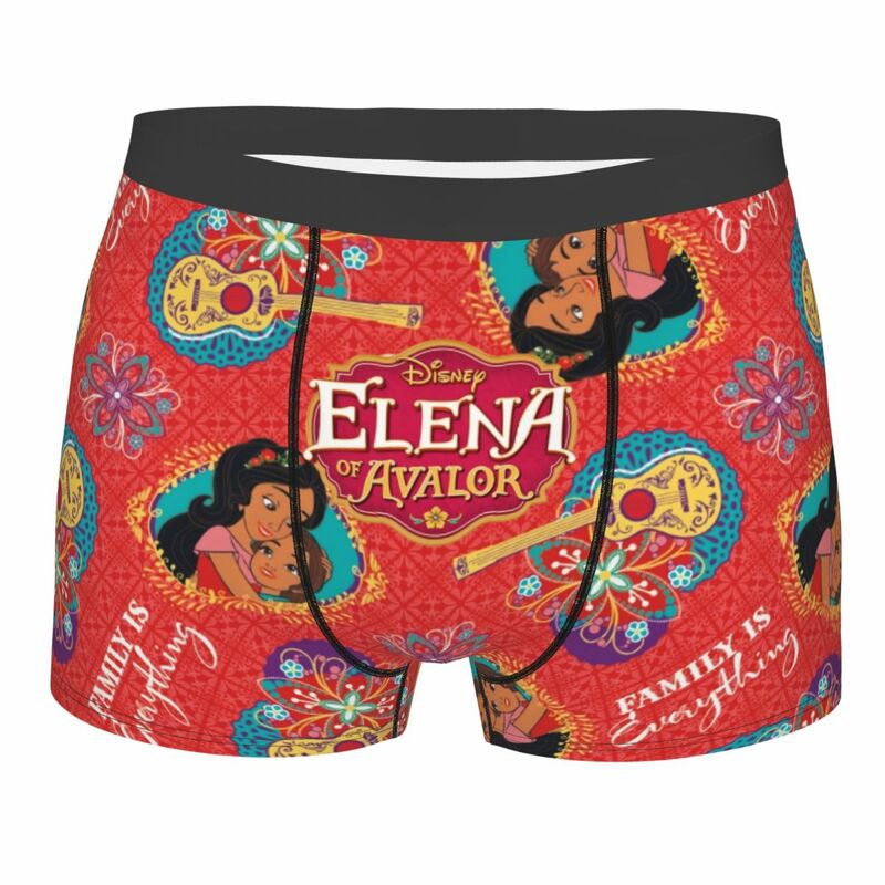 Męska zabawna Disney Elena z Adventure bielizny Anime inspirująca bokserki elastyczne krótkie spodenki majtki