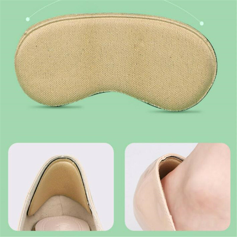 2pcs 4D Heel Pads Insoles Patch Anti-wear Shoe Cushion Pain Relief Feet Care Heel Protector Adhesive Back Sticker Shoes Insert