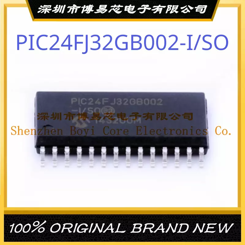 Paket PIC24FJ32GB002-I/SO SOIC-28 Chip IC pengontrol mikro asli baru