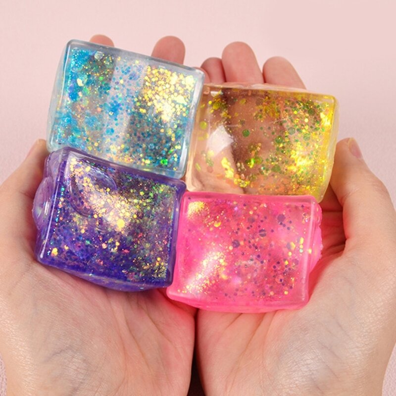 Decompressing Pinch Stress Ice Cube untuk Anak Perempuan Stress Unbreakable Toy Set