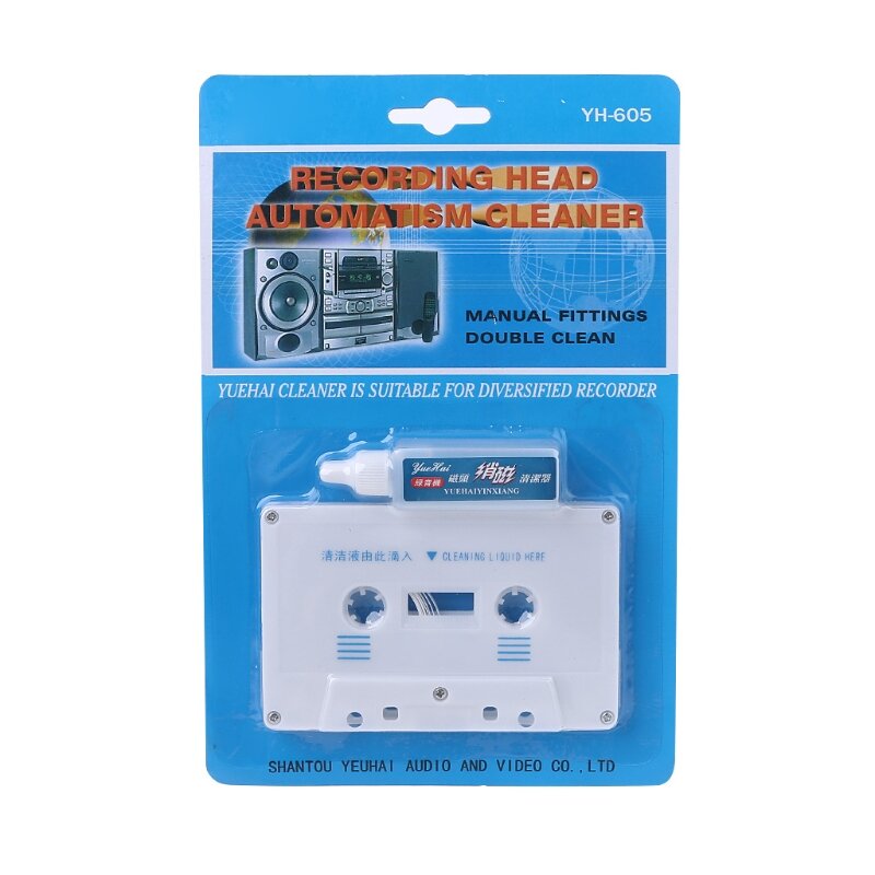 -Audiocassettetape voor hoofdreiniger en voor auto, huis en draagbaar