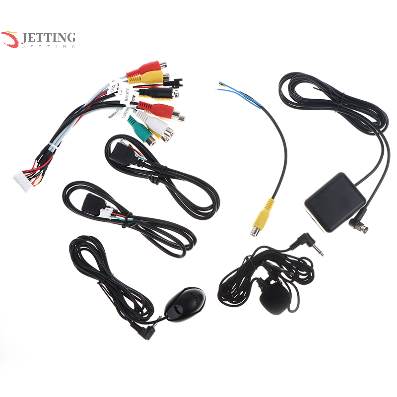 USB 백미러 백업 카메라 GPS BT 어댑터, 4G WiFi 안테나 출력, AUX RCA SIM 카드 슬롯, 자동차 라디오 20 핀 전원 케이블, 1 개, 3 개, 4 개, 5 개