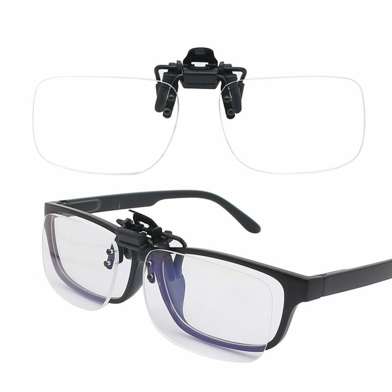 Ультратонкие пресбиопические очки с зажимом, откидывающиеся вверх вниз с зажимом, очки для чтения, оптические линзы без оправы, увеличительные очки