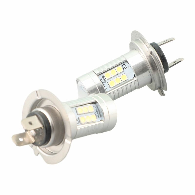2pcs H7 White LED Headlight Bulbs Kit 360 Degrees Full Angle Light Plug And Play 12V Universal Fitment 8.5*4.0cm Car Lights