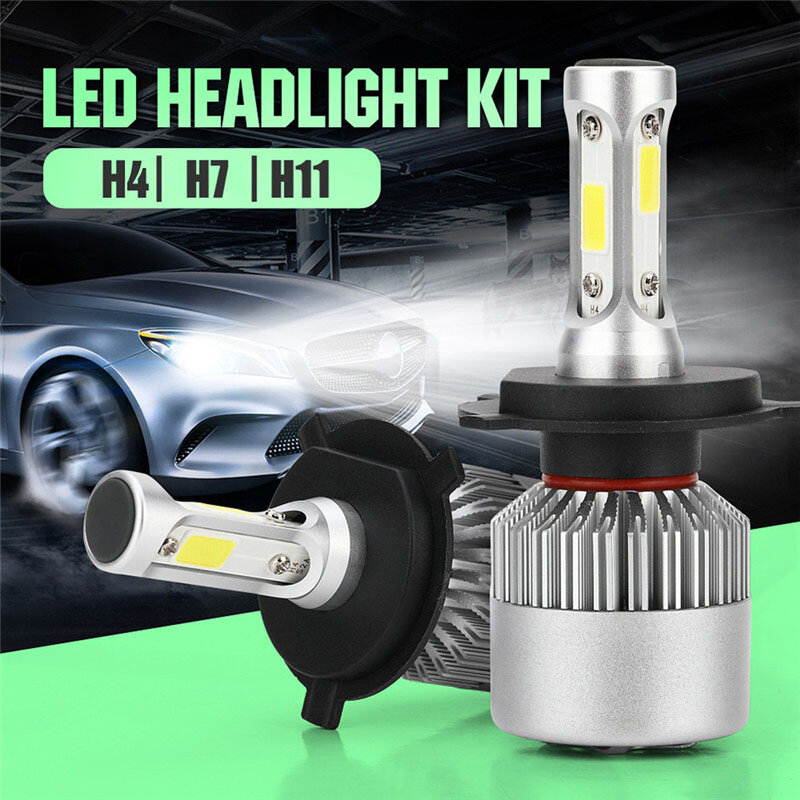 LED車のヘッドライト用電球,防水IP68,12V,6000K,2個,h4 h7 h11