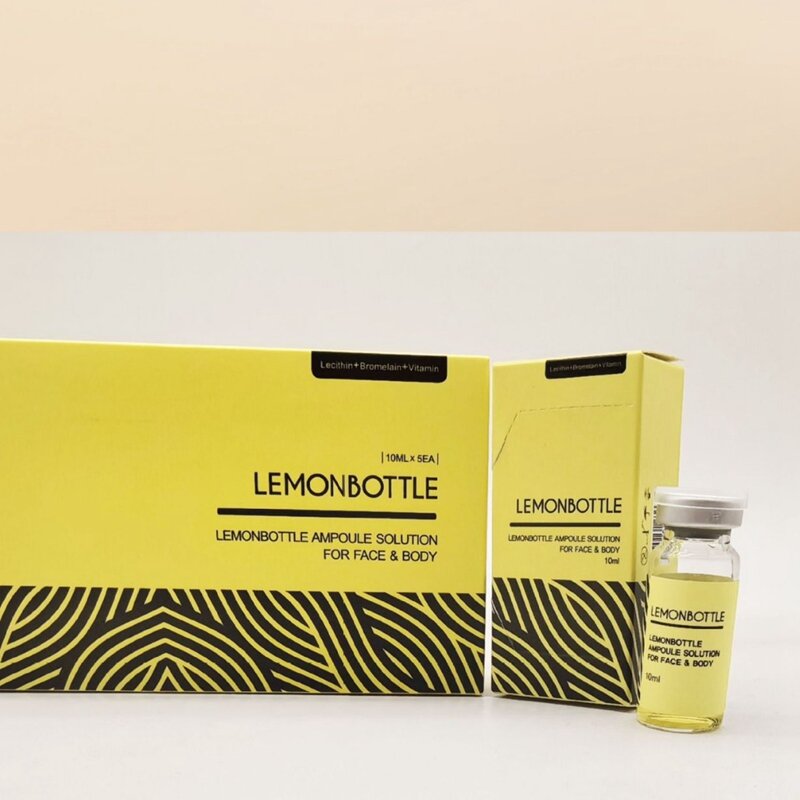 Botol Lemon tingkat lanjut, ampul solusi untuk wajah tubuh, solusi lipolisis, V Line, pelangsing, penghilang lemak, kurva S