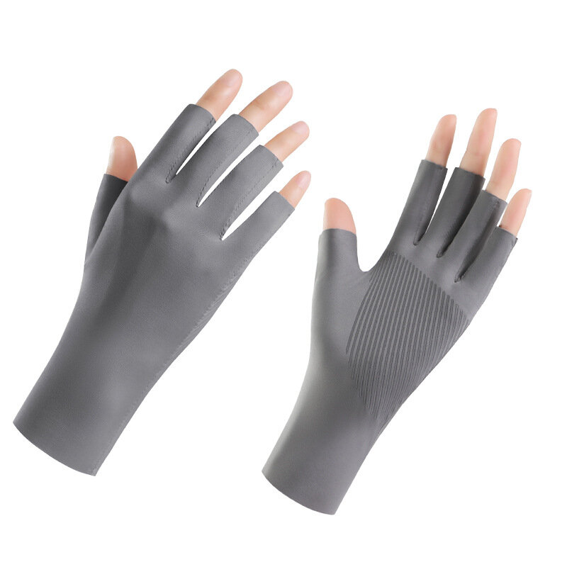 New Lady Summer Sunscreen Gloves Sun Protection Driving Gloves Breathable Cycling Mittens Thin Anti-UV Gloves