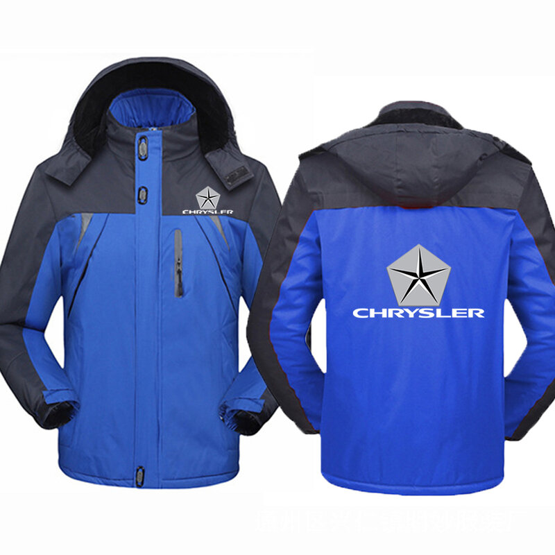 Jaqueta de lã masculina com espessamento Chrysler, casacos de parka com capuz, mantenha aquecido, moda casual, nova, outono e inverno, 2023